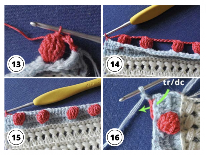 Crochet Textured Cherry Stitch