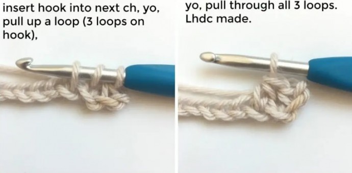 How to Crochet Linked Half Double Crochet Stitch (Lhdc) Photo Tutorial