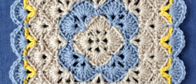 How to Make Crochet Shell Square Stitch