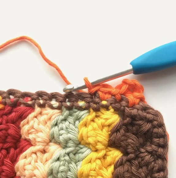Bobble Shell Stitch Crochet Border Photo Tutorial