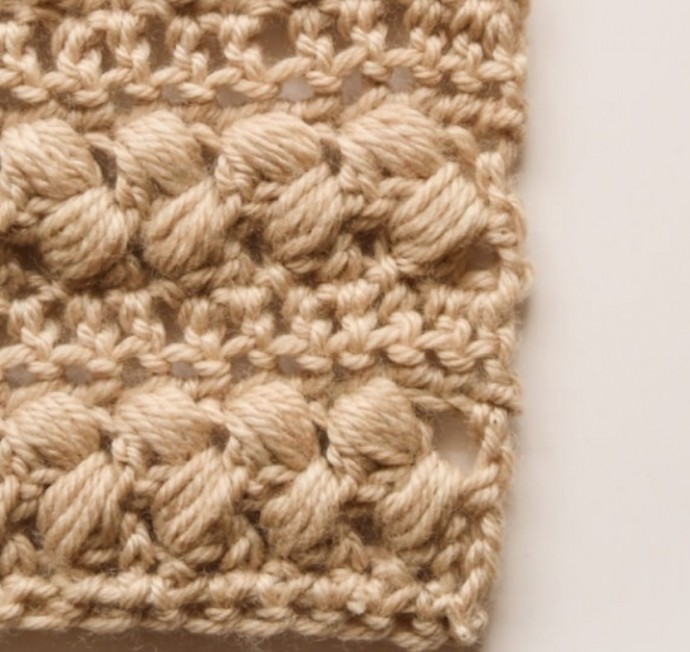 Braided Puff Crochet Stitch Photo Tutorial
