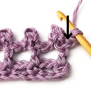 Striped Picot Mesh Crochet Stitch Photo Tutorial