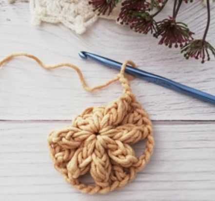 Crochet Bobble Drops Flower Granny Square