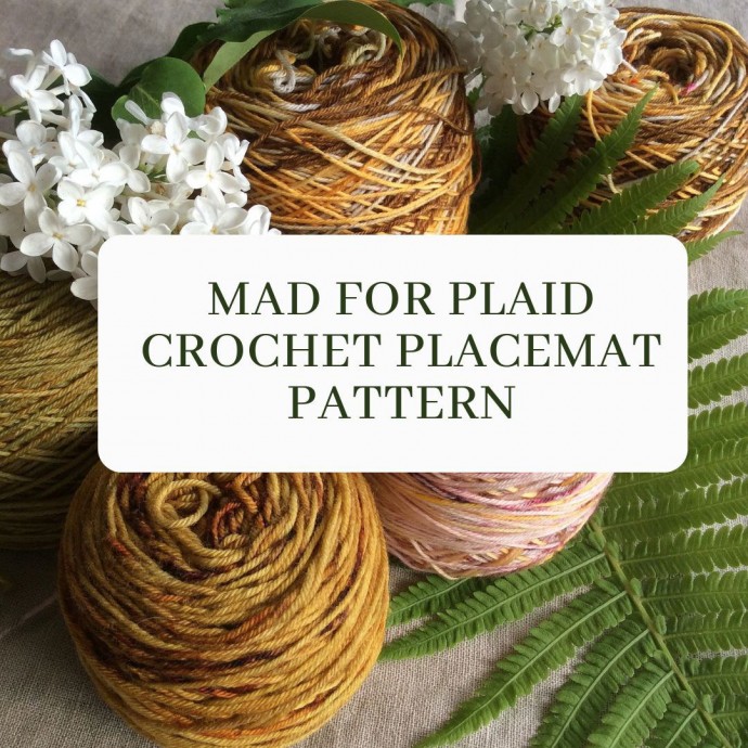 Mad For Plaid Crochet Placemat Pattern