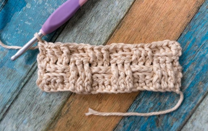 How to Crochet the Basketweave Stitch Photo Tutorial