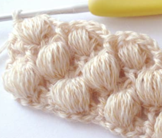 Crochet textured puff stitch