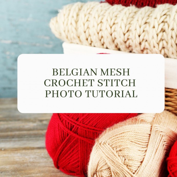 Belgian Mesh Crochet Stitch Photo Tutorial
