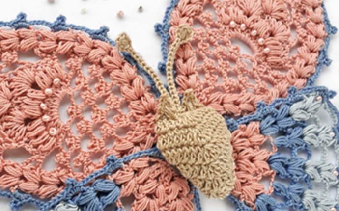 Crochet Butterfly Applique Pattern Tutorial