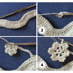 Crochet Flower-Wave Stitch