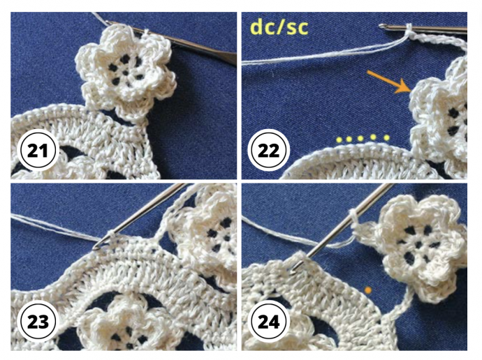 Crochet Flower-Wave Stitch