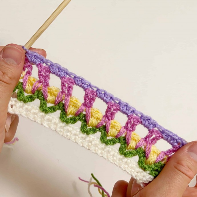 Field of Flowers Crochet Stitch Photo Tutorial