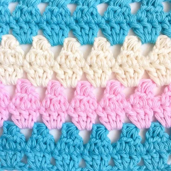 Granny Triangle Crochet Stitch Photo Tutorial