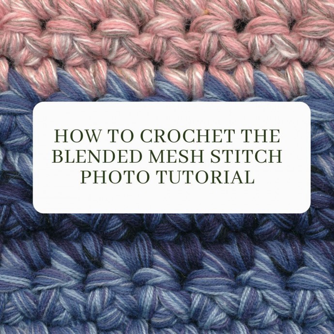 How to Crochet the Blended Mesh Stitch Photo Tutorial