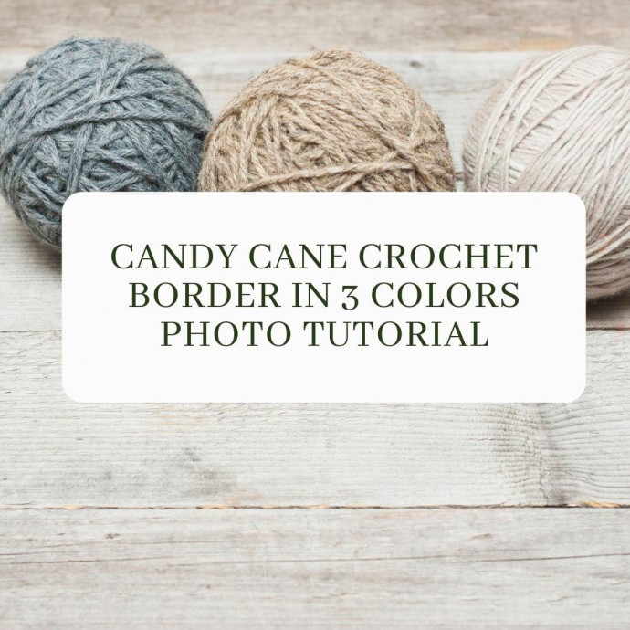 Candy Cane Crochet Border in 3 Colors Photo Tutorial