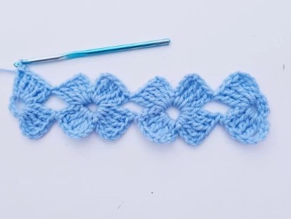 Crochet Linked Flowers Stitch Photo Tutorial