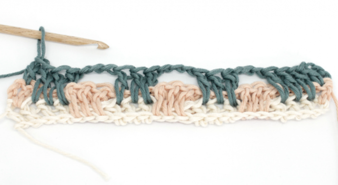 How To Crochet Multicolored Checkerboard Stitch