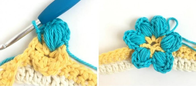 Magnolia Flower Crochet Stitch Photo Tutorial