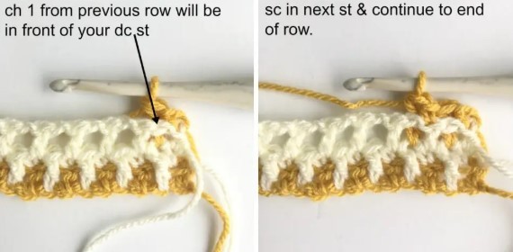 Woven Interlocking Arched Columns Crochet Stitch Photo Tutorial