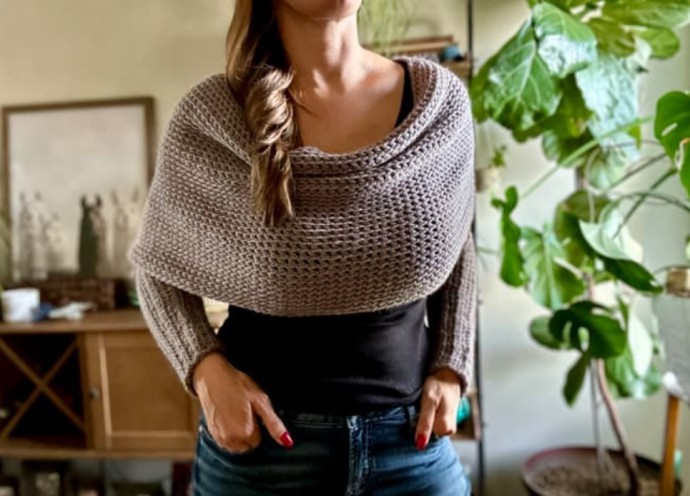 Sophia Scarf with Sleeves Crochet Pattern