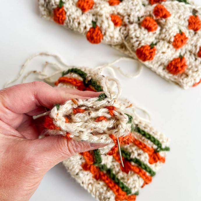 Crochet Pumpkin Headband Pattern