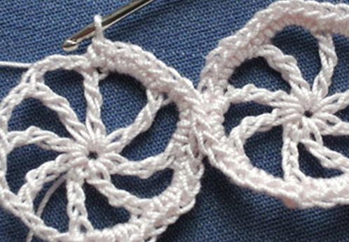 Crochet Wheel Circle Edging Tutorial