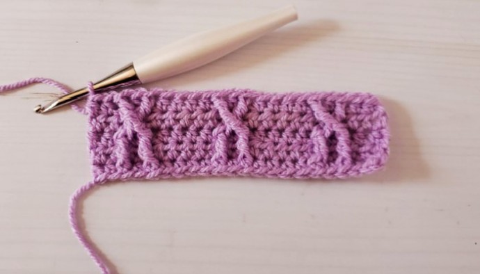 Popcorn Twist Cable Crochet Stitch Photo Tutorial