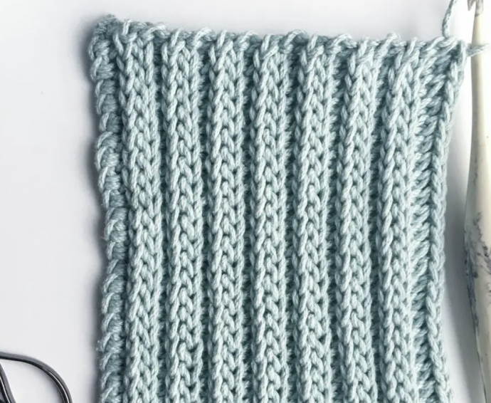 Crochet Faux Knit 2×2 Rib Stitch