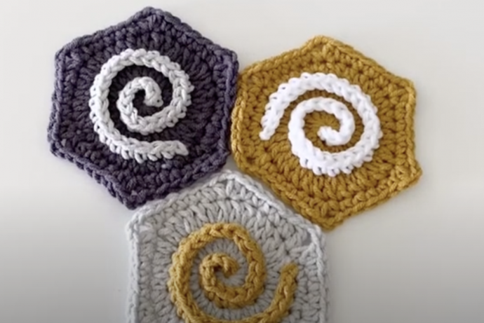 Unique Spiral Hexagon Crochet Tutorial