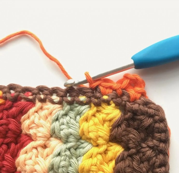 Bobble Shell Stitch Crochet Border Photo Tutorial
