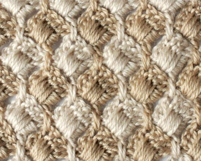 Crochet Coloured Square Stitch Tutorial