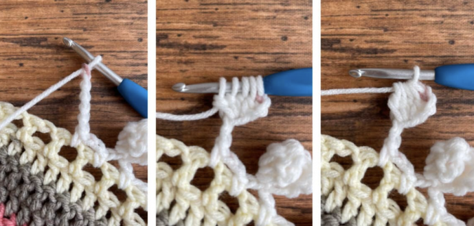 Crochet Pom Pom Border Tutorial