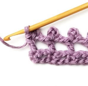 Striped Picot Mesh Crochet Stitch Photo Tutorial