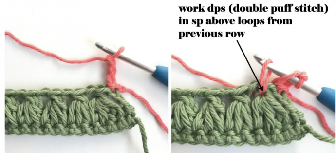 Triads Puff Flower Crochet Stitch Photo Tutorial