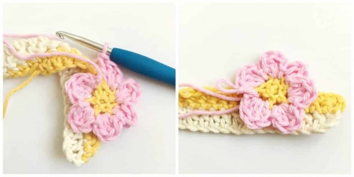 Cherry Blossom Flower Crochet Stitch Photo Tutorial