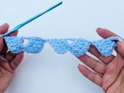 Crochet Linked Flowers Stitch Photo Tutorial