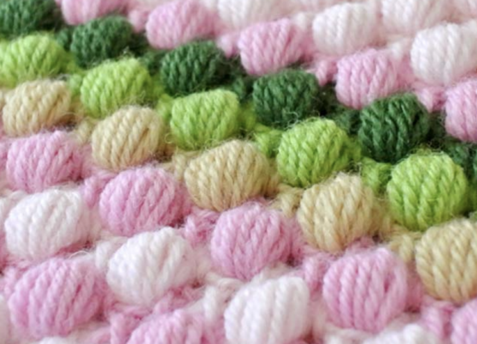 Crochet textured puff stitch