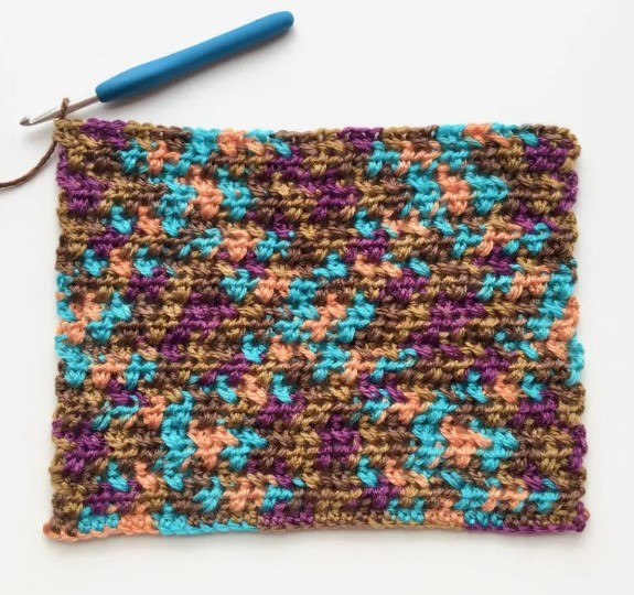 Crossed Half Double Crochet Stitch Photo Tutorial