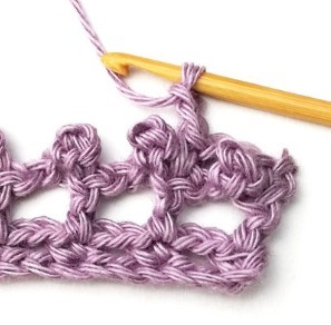 Striped Picot Mesh Crochet Stitch Photo Tutorial