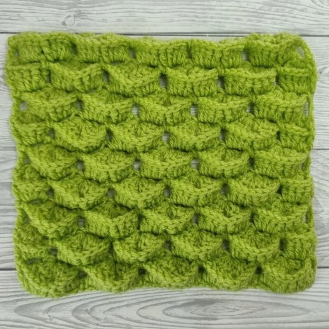 Crochet 3D Marshmallow Stitch Photo Tutorial