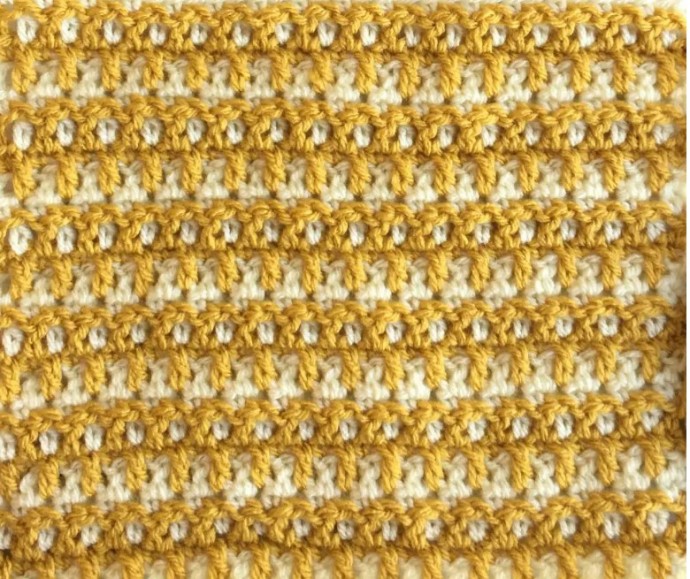 Interlocking Arched Columns Woven Crochet Stitch Tutorial