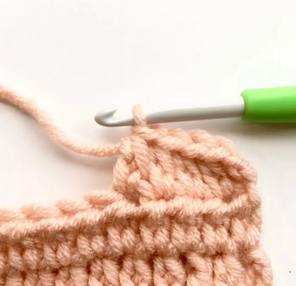 How to Crochet Herringbone Half Double Crochet Stitch Photo Tutorial