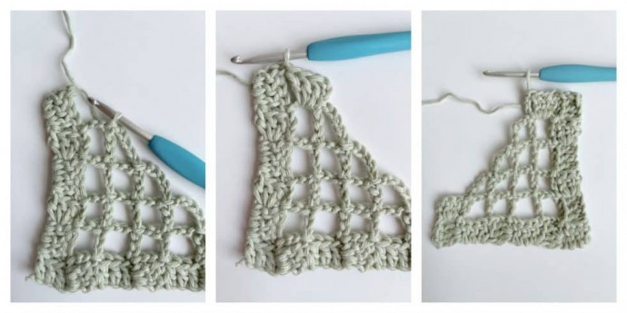Mesh Crochet Stitch in Corner to Corner Photo Tutorial
