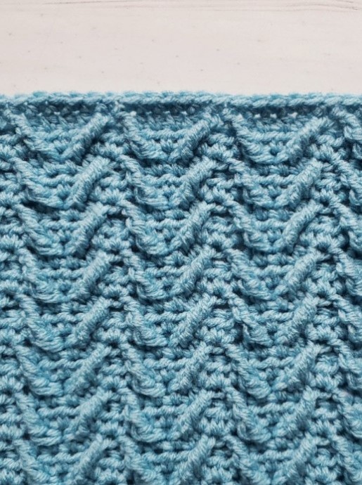 Raised Herringbone Crochet Stitch Tutorial