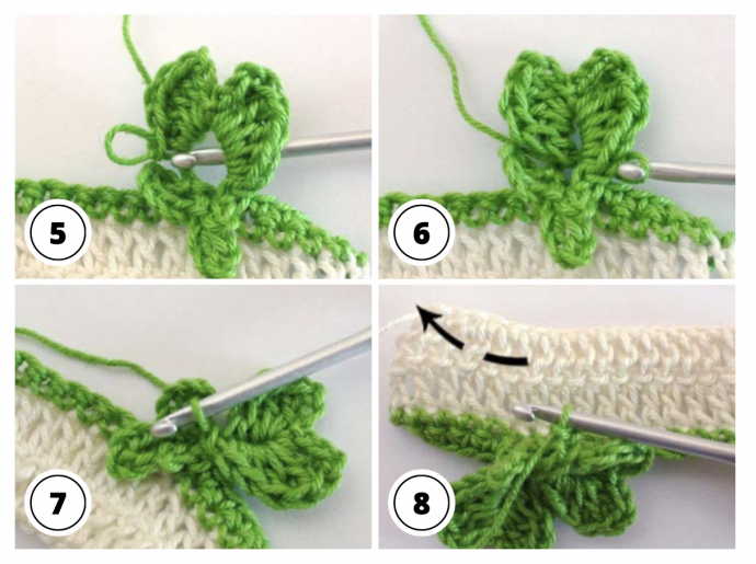 How To Crochet a Simple Shamrock Stitch Pattern