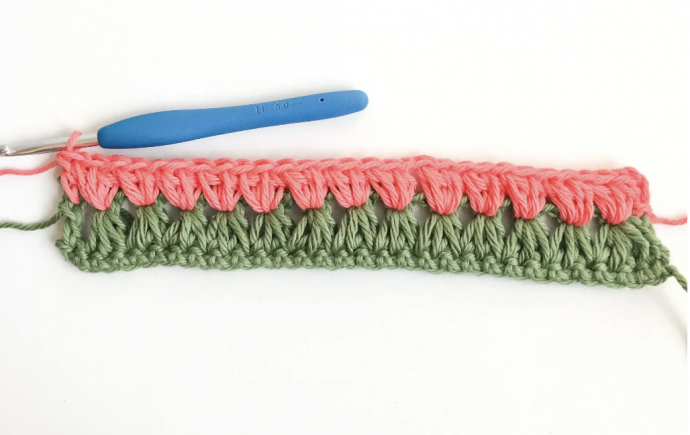 Triads Puff Flower Crochet Stitch Photo Tutorial