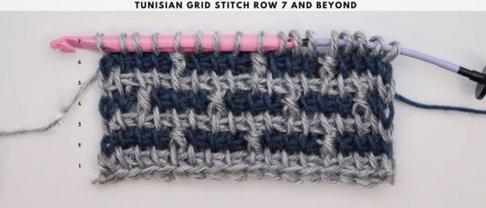 Tunisian Crochet Brick Stitch Photo Tutorial