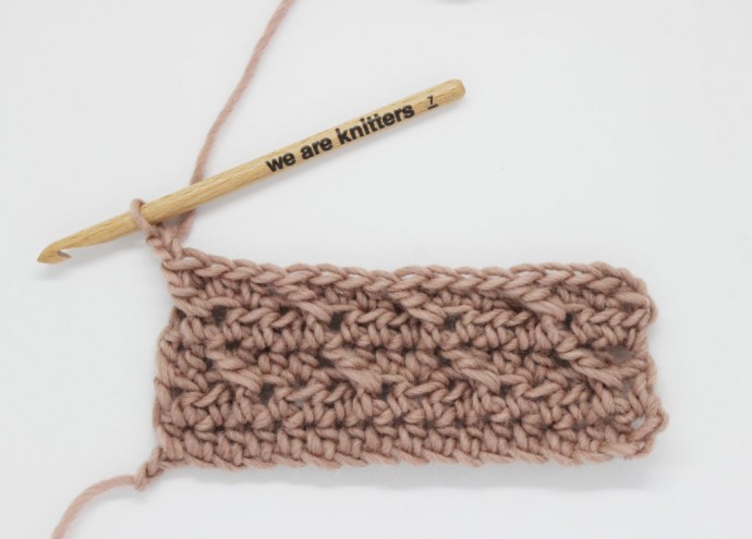 How to Crochet the Front Post Diagonal Stitch Photo Tutorial