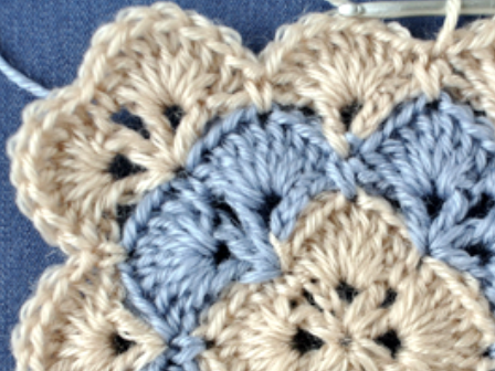 How to Make Crochet Shell Square Stitch