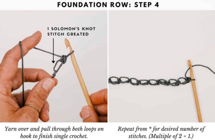 How to Crochet the Solomon's Knot Stitch Photo Tutorial