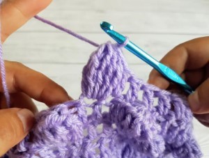 Crochet Diamond Bobble Pattern Photo Tutorial